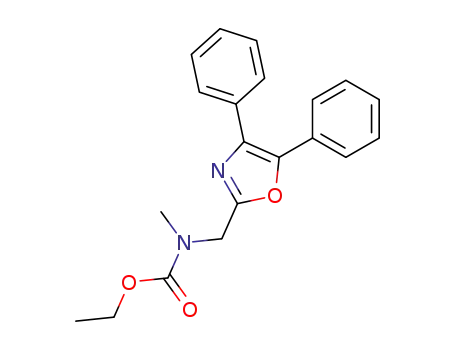 Molecular Structure of 33161-68-1 (N-[(4,5-Diphenyl-2-oxazolyl)methyl]-N-methylcarbamic acid ethyl ester)