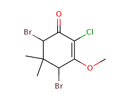 4,6-Dibrom-2-chlor-3-methoxy-5,5-dimethyl-cyclohex-2-en-1-on