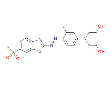 2-{4-[bis-(2-hydroxy-ethyl)-amino]-2-methyl-phenylazo}-benzothiazole-6-sulfonyl fluoride
