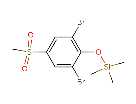Molecular Structure of 20951-28-4 ((2,6-Dibromo-4-methanesulfonyl-phenoxy)-trimethyl-silane)