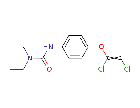 Molecular Structure of 23831-67-6 (Urea, N'-[4-[(1,2-dichloroethenyl)oxy]phenyl]-N,N-diethyl-)