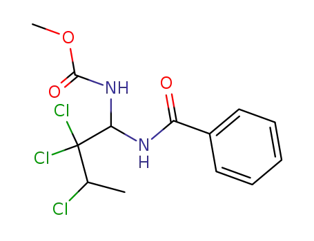 Molecular Structure of 55158-73-1 ((1-Benzoylamino-2,2,3-trichloro-butyl)-carbamic acid methyl ester)