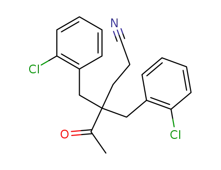 4,4-bis-(2-chloro-benzyl)-5-oxo-hexanenitrile