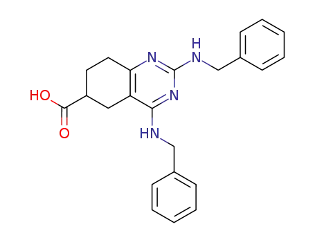 Molecular Structure of 6266-30-4 (2,4-bis(benzylamino)-5,6,7,8-tetrahydroquinazoline-6-carboxylic acid)