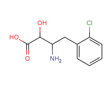 Molecular Structure of 62023-31-8 (Benzenebutanoic acid, b-amino-2-chloro-a-hydroxy-)