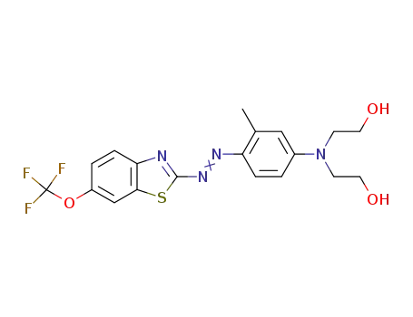 2,2'-[3-methyl-4-(6-trifluoromethoxy-benzothiazol-2-ylazo)-phenylazanediyl]-bis-ethanol