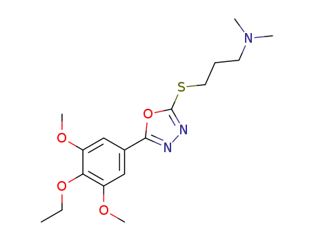 {3-[5-(4-ethoxy-3,5-dimethoxy-phenyl)-[1,3,4]oxadiazol-2-ylsulfanyl]-propyl}-dimethyl-amine