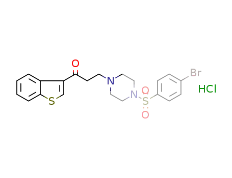 1-benzo[b]thiophen-3-yl-3-[4-(4-bromobenzenesulfonyl)piperazin-1-yl]propan-1-one hydrochloride
