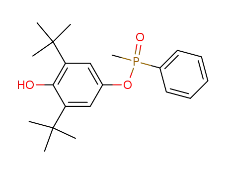 Molecular Structure of 14694-48-5 (4-(Methylphenylphosphinyloxy)-2,6-di-tert.-butyl-phenol)