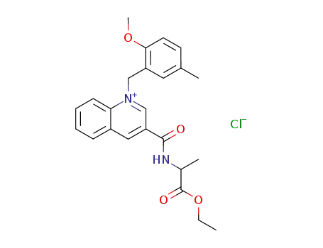 (+/-)-3-(1-ethoxycarbonyl-ethylcarbamoyl)-1-(2-methoxy-5-methyl-benzyl)-quinolinium; chloride