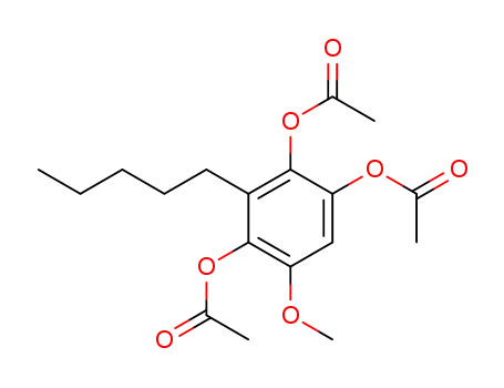 1,2,4-Benzenetriol, 5-methoxy-3-pentyl-, triacetate