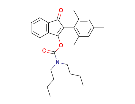 Dibutyl-carbamic acid 3-oxo-2-(2,4,6-trimethyl-phenyl)-3H-inden-1-yl ester