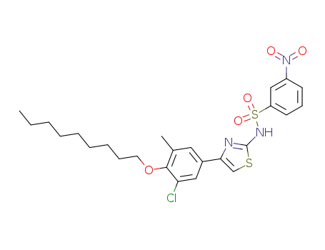 <i>N</i>-[4-(3-chloro-5-methyl-4-nonyloxy-phenyl)-thiazol-2-yl]-3-nitro-benzenesulfonamide