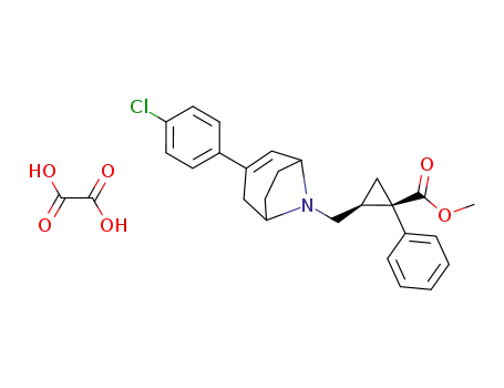 methyl (1R,2S)-2-{[(1R,5S/1S,5R)-3-(4-chlorophenyl)-8-azabicyclo[3.2.1]oct-2-en-8-yl]methyl}-1-phenylcyclopropanecarboxylate oxalate