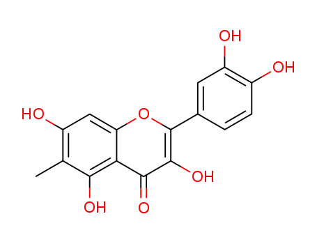 Molecular Structure of 491-49-6 (3,3',4',5,7-Pentahydroxy-6-methylflavone)
