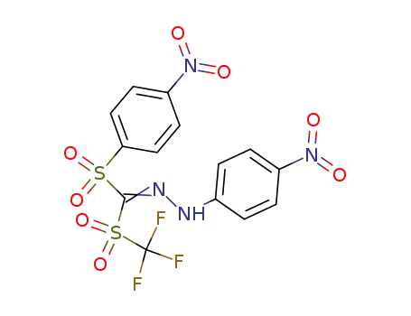 Trifluormethylsulfon-<4-nitro-phenylsulfon>-<4-nitro-phenylhydrazono>-methan