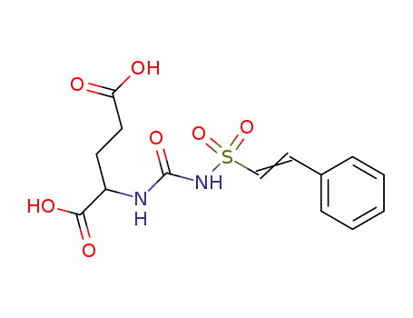 Molecular Structure of 61299-04-5 (Glutamic acid, N-[[[(2-phenylethenyl)sulfonyl]amino]carbonyl]-)
