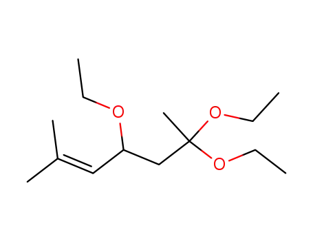 Molecular Structure of 106522-69-4 (4,6,6-triethoxy-2-methyl-hept-2-ene)