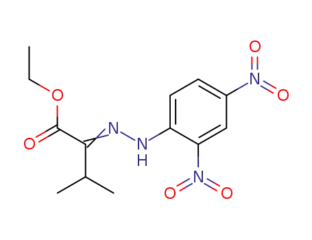 Molecular Structure of 50838-92-1 (Butanoic acid, 2-[(2,4-dinitrophenyl)hydrazono]-3-methyl-, ethyl ester)