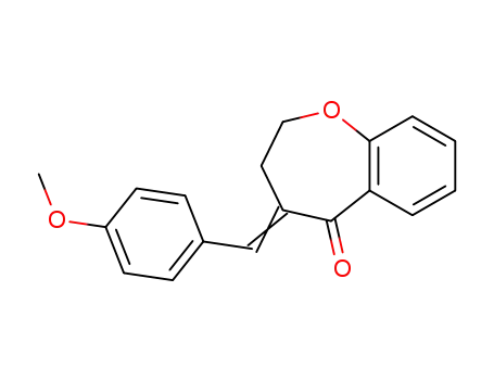 Molecular Structure of 62625-87-0 (1-Benzoxepin-5(2H)-one, 3,4-dihydro-4-[(4-methoxyphenyl)methylene]-)
