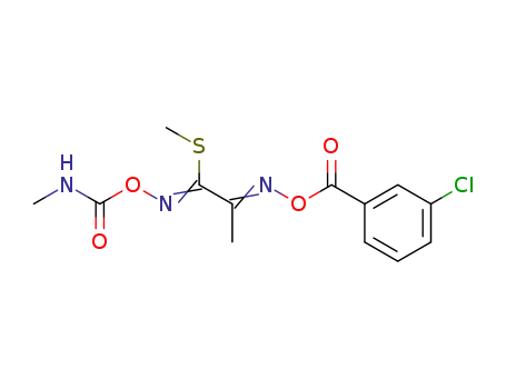 Molecular Structure of 65662-24-0 (Propanimidothioic acid,
2-[[(3-chlorobenzoyl)oxy]imino]-N-[[(methylamino)carbonyl]oxy]-, methyl
ester)