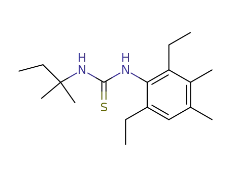 Molecular Structure of 67330-89-6 (Thiourea, N-(2,6-diethyl-3,4-dimethylphenyl)-N'-(1,1-dimethylpropyl)-)
