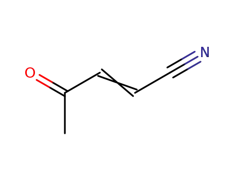 Molecular Structure of 86556-85-6 (2-Pentenenitrile, 4-oxo-)
