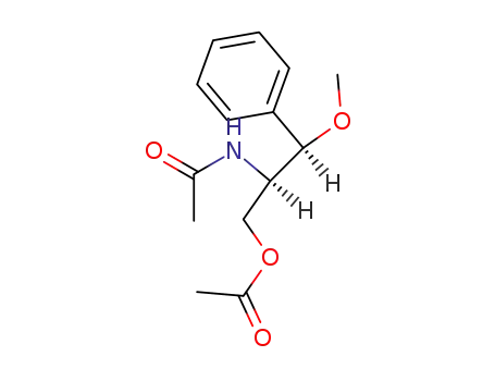 Molecular Structure of 106840-07-7 ((1<i>RS</i>,2<i>RS</i>)-3-acetoxy-2-acetylamino-1-methoxy-1-phenyl-propane)