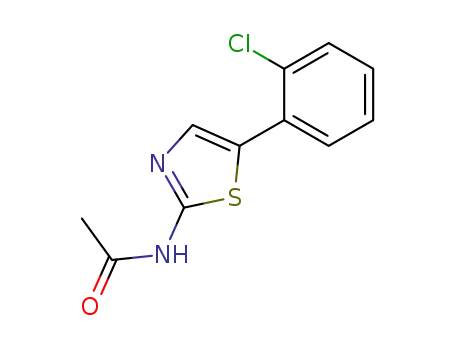 Molecular Structure of 73040-64-9 (<i>N</i>-[5-(2-chloro-phenyl)-thiazol-2-yl]-acetamide)