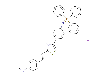 2-(4-dimethylamino-styryl)-3-methyl-4-[4-(triphenyl-λ<sup>5</sup>-phosphanylideneamino)-phenyl]-thiazolium; iodide