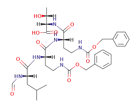 <i>N</i>-formyl-L-leucyl=>(<i>S</i>)-2-amino-4-benzyloxycarbonylamino-butyryl=>(<i>S</i>)-2-amino-4-benzyloxycarbonylamino-butyryl=>L<sub>s</sub>-threonine