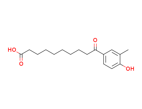 Benzenedecanoic acid, 4-hydroxy-3-methyl-i-oxo- cas  24339-89-7
