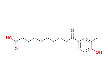 Molecular Structure of 24339-89-7 (10-(4-hydroxy-3-methylphenyl)-10-oxodecanoic acid)