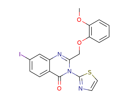 7-iodo-2-[(2-methoxyphenoxy)methyl]-3-(1,3-thiazol-2-yl)quinazolin-4-one
