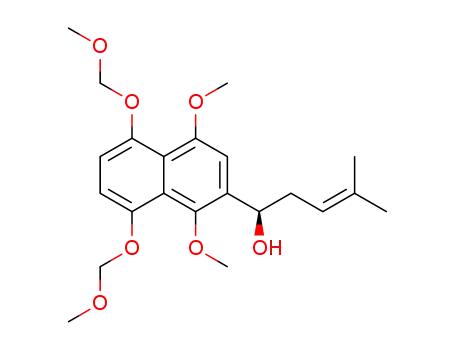1-[1,4-dimethoxy-5,8-bis-(methoxymethoxy)-naphthalen-2-yl]-4-methylpent-3-en-1-ol