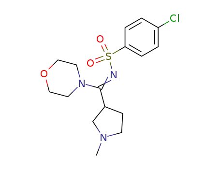 4-[<i>N</i>-(4-chloro-benzenesulfonyl)-1-methyl-pyrrolidine-3-carboximidoyl]-morpholine