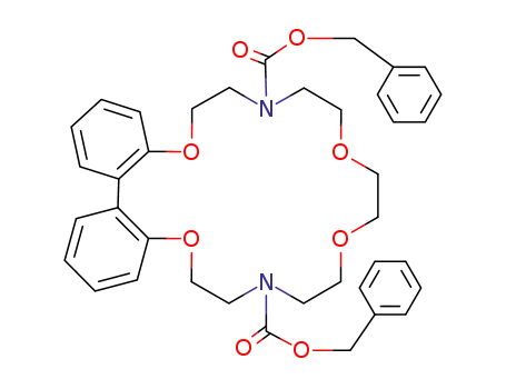 6,7,9,10,12,13,15,16,18,19-decahydro-5,11,14,20-tetraoxa-8,17-diaza-dibenzo[<i>a</i>,<i>c</i>]cycloeicosene-8,17-dicarboxylic acid dibenzyl ester