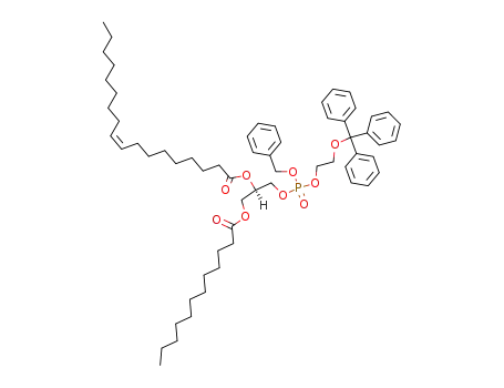 (Z)-Octadec-9-enoic acid (R)-2-[benzyloxy-(2-trityloxy-ethoxy)-phosphoryloxy]-1-dodecanoyloxymethyl-ethyl ester
