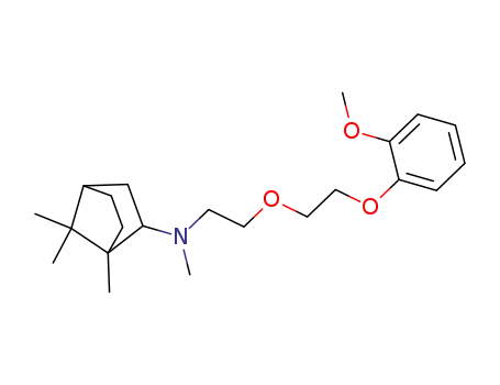 Molecular Structure of 39704-83-1 ({2-[2-(2-Methoxy-phenoxy)-ethoxy]-ethyl}-methyl-(1,7,7-trimethyl-bicyclo[2.2.1]hept-2-yl)-amine)