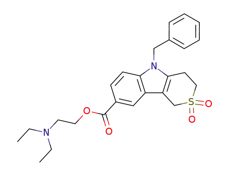 5-benzyl-2,2-dioxo-2,3,4,5-tetrahydro-1<i>H</i>-2λ<sup>6</sup>-thiopyrano[4,3-<i>b</i>]indole-8-carboxylic acid 2-diethylamino-ethyl ester
