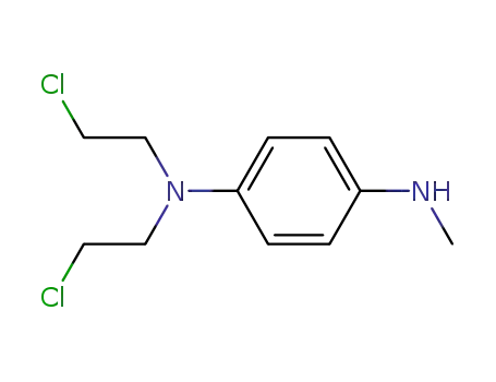 Molecular Structure of 741668-11-1 (1,4-Benzenediamine, N,N-bis(2-chloroethyl)-N'-methyl-)