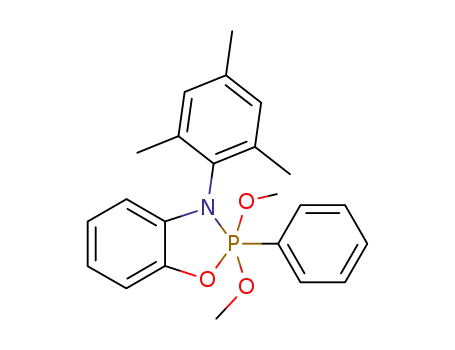 Molecular Structure of 58656-53-4 (1,3,2-Benzoxazaphosphole,
2,2,2,3-tetrahydro-2,2-dimethoxy-2-phenyl-3-(2,4,6-trimethylphenyl)-)