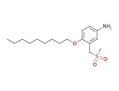 Molecular Structure of 5819-67-0 (3-[(methylsulfonyl)methyl]-4-(nonyloxy)aniline)