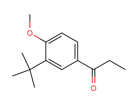 Molecular Structure of 35154-05-3 (1-(3-tert-butyl-4-methoxyphenyl)propan-1-one)
