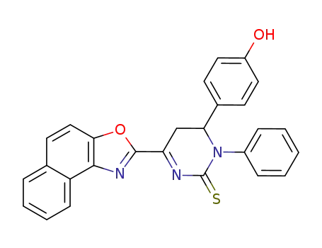 2(1H)-Pyrimidinethione,
5,6-dihydro-6-(4-hydroxyphenyl)-4-naphth[1,2-d]oxazol-2-yl-1-phenyl-