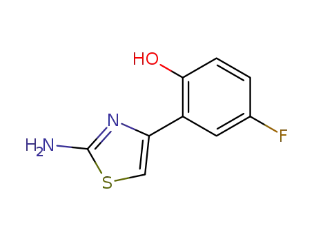 Molecular Structure of 23226-04-2 (2-(2-amino-thiazol-4-yl)-4-fluoro-phenol)