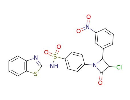 <i>N</i>-benzothiazol-2-yl-4-[3-chloro-2-(3-nitro-phenyl)-4-oxo-azetidin-1-yl]-benzenesulfonamide