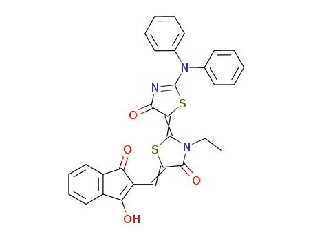 5-(1,3-dioxo-indan-2-ylmethylene)-2'-diphenylamino-3-ethyl-[2,5']bithiazolylidene-4,4'-dione
