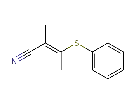 (E)-2-Methyl-3-phenylsulfanyl-but-2-enenitrile