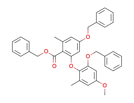 4-Benzyloxy-2-(2-benzyloxy-4-methoxy-6-methyl-phenoxy)-6-methyl-benzoic acid benzyl ester